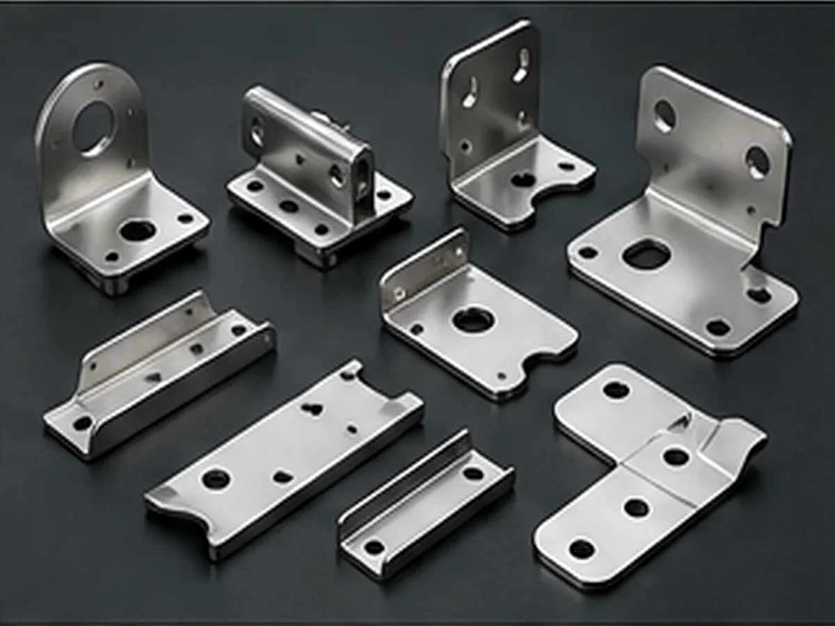 Assorted formed and stamped metal brackets